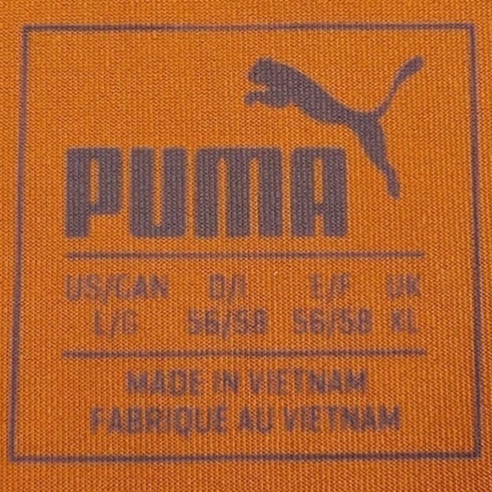 Puma Mens Dry Cell Striped Golf Polo Shirt Orange White Large Short Sleeve - Picture 3 of 8